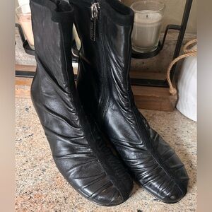 Taryn Rose Italian Leather Wedge Ankle Boots